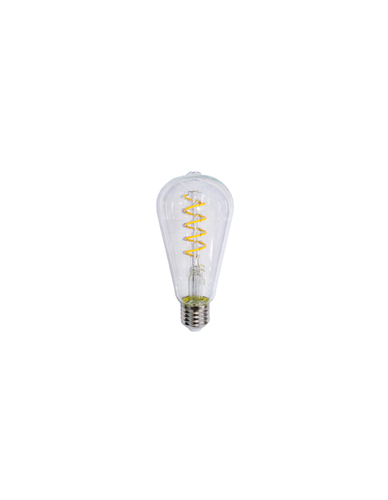 ΛΑΜΠΤΗΡAΣ LED FILAMENT SPIRAL ΔΙΑΦΑΝH   6W   E27 - ST64