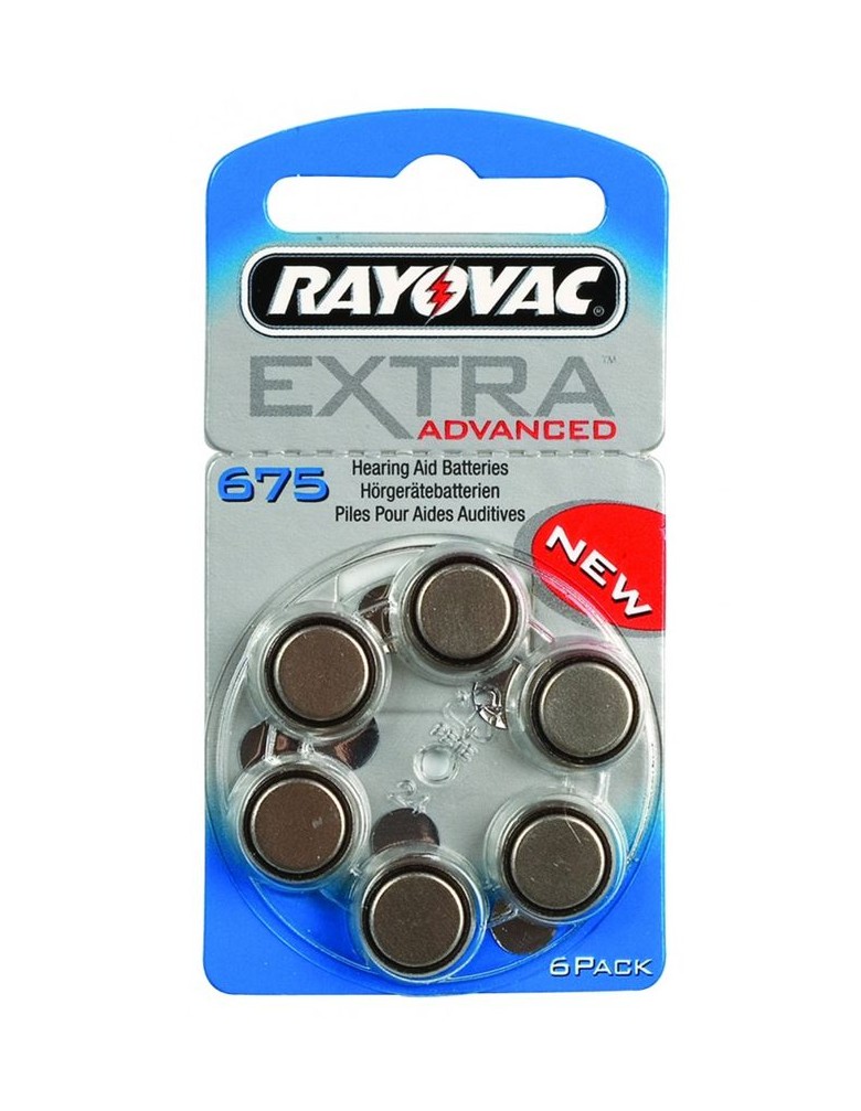 RAYOVAC μπαταρίες ακουστικών βαρηκοΐας 675MF, mercury free, 1,45V, 6τμχ