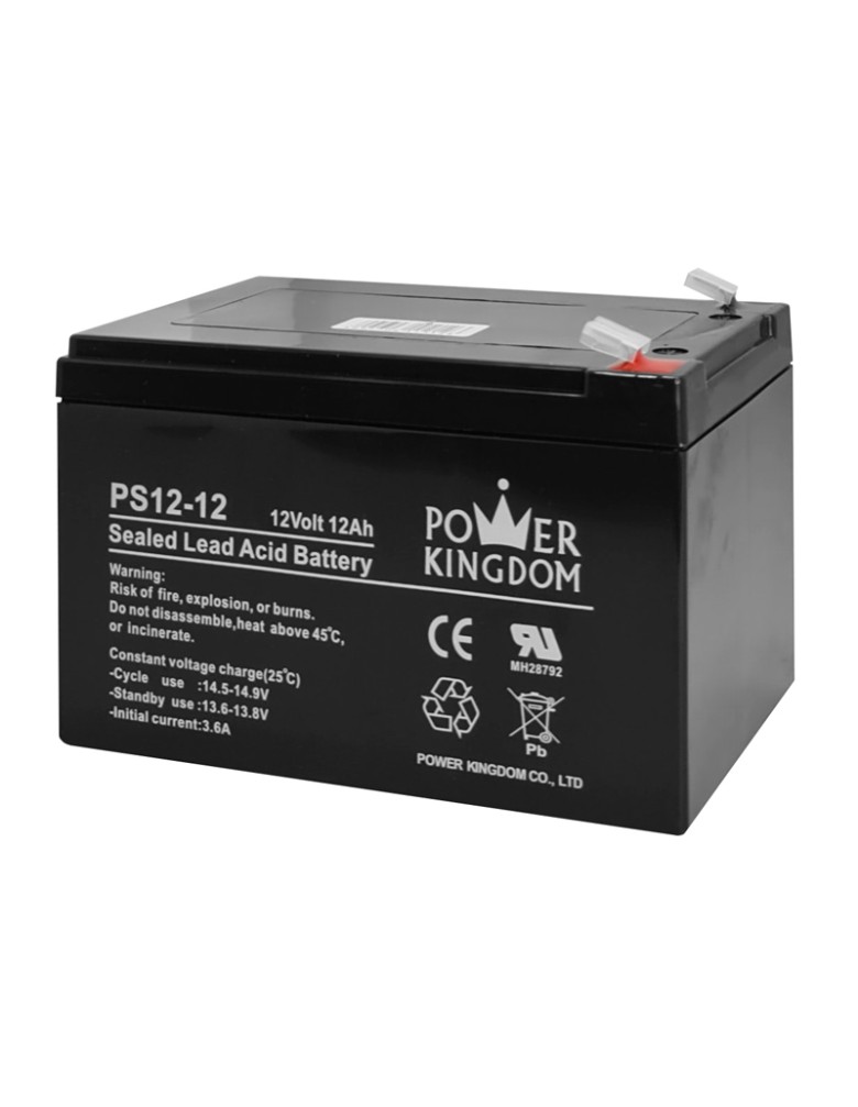 POWER KINGDOM μπαταρία μολύβδου PS12-12, 12Volt 12Ah