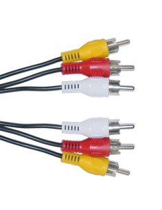 POWERTECH καλώδιο 3x RCA σε 3x RCA CAB-R004, 1.5m, μαύρο