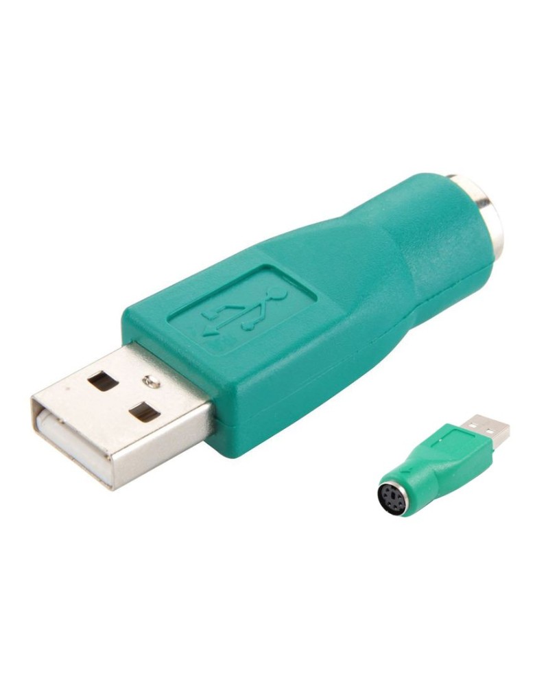 POWERTECH αντάπτορας USB 2.0 αρσενικό σε PS2 θηλυκό CAB-U020, πράσινος