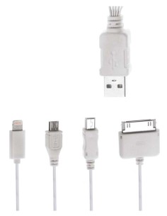 POWERTECH καλώδιο USB 4 in 1 PT-214, 1m, λευκό