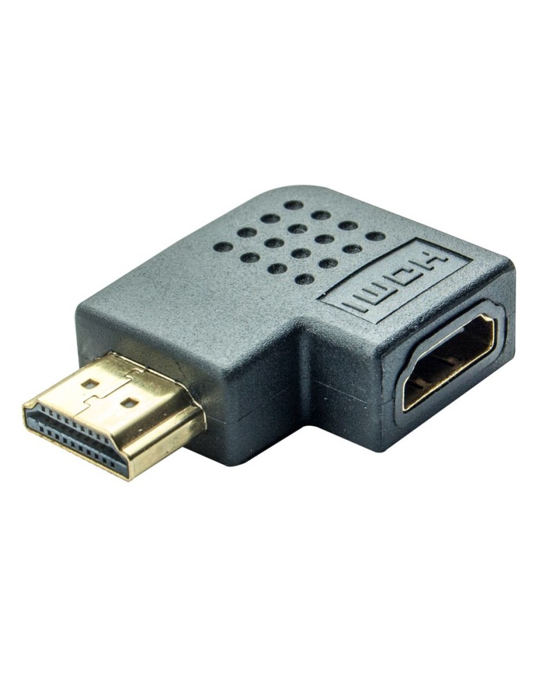 POWERTECH αντάπτορας HDMI CAB-H037, γωνιακός, 90° right, μαύρος