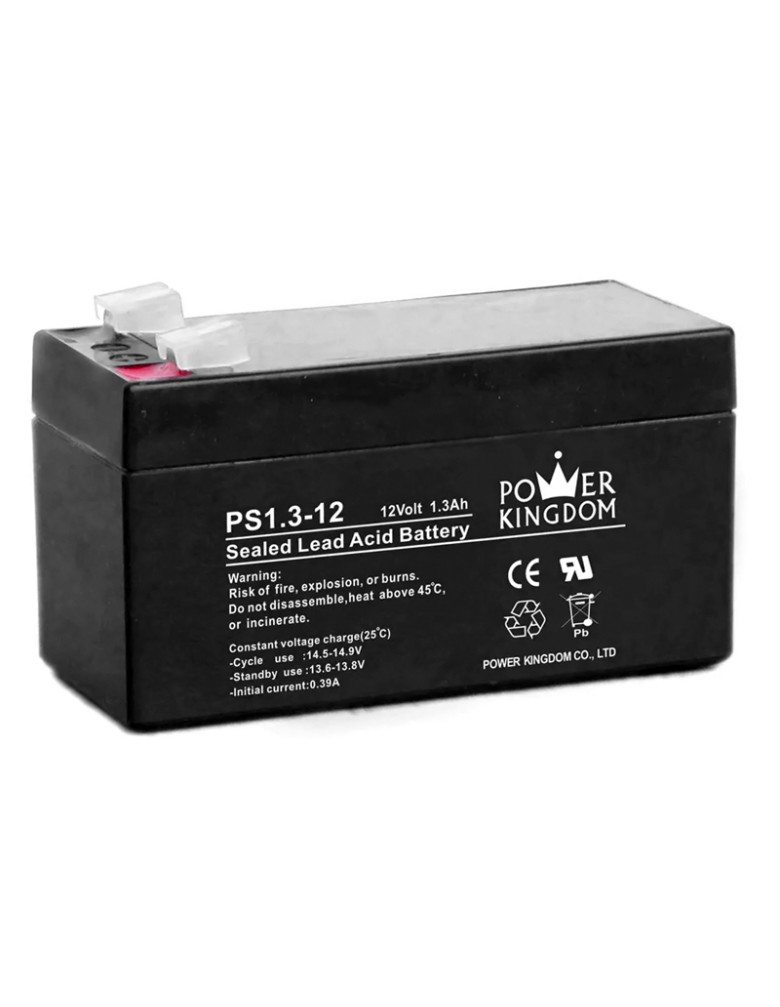 POWER KINGDOM μπαταρία μολύβδου PS1.3-12, 12Volt 1.3Ah