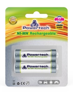 POWERTECH επαναφορτιζόμενη μπαταρία PT-351 2600mAh, AA...