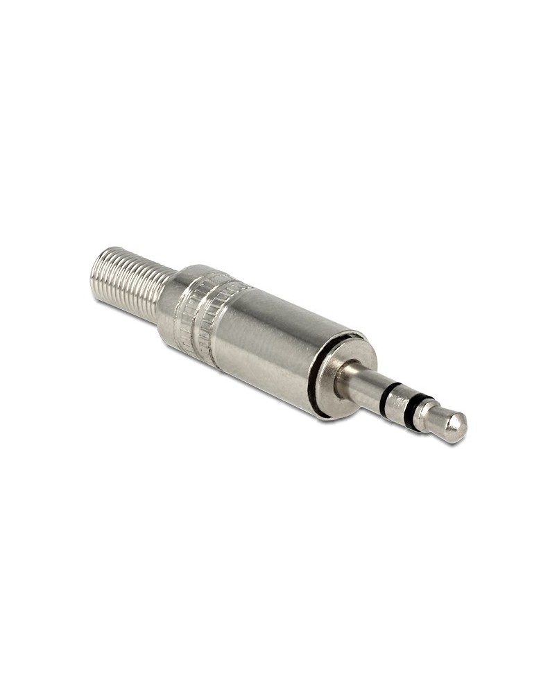 DELOCK Βύσμα 3.5mm Stereo, 3 pin, Bend Protection, Metal, Silver