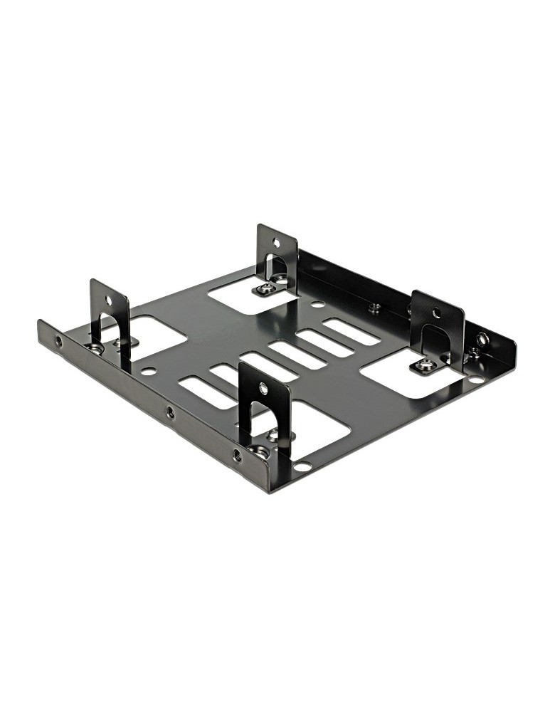 DELOCK Tray μετατροπής από 3.5" σε 2x 2.5", Metal, μαύρο