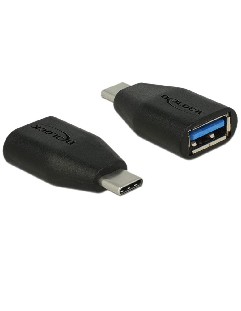 DELOCK αντάπτορας USB-C σε USB 3.1 θηλυκό 65519, 10Gbps, μαύρος