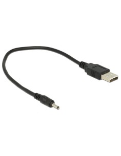 DELOCK καλώδιο USB σε DC 3.0 x 1.1mm 83793, 27cm, μαύρο