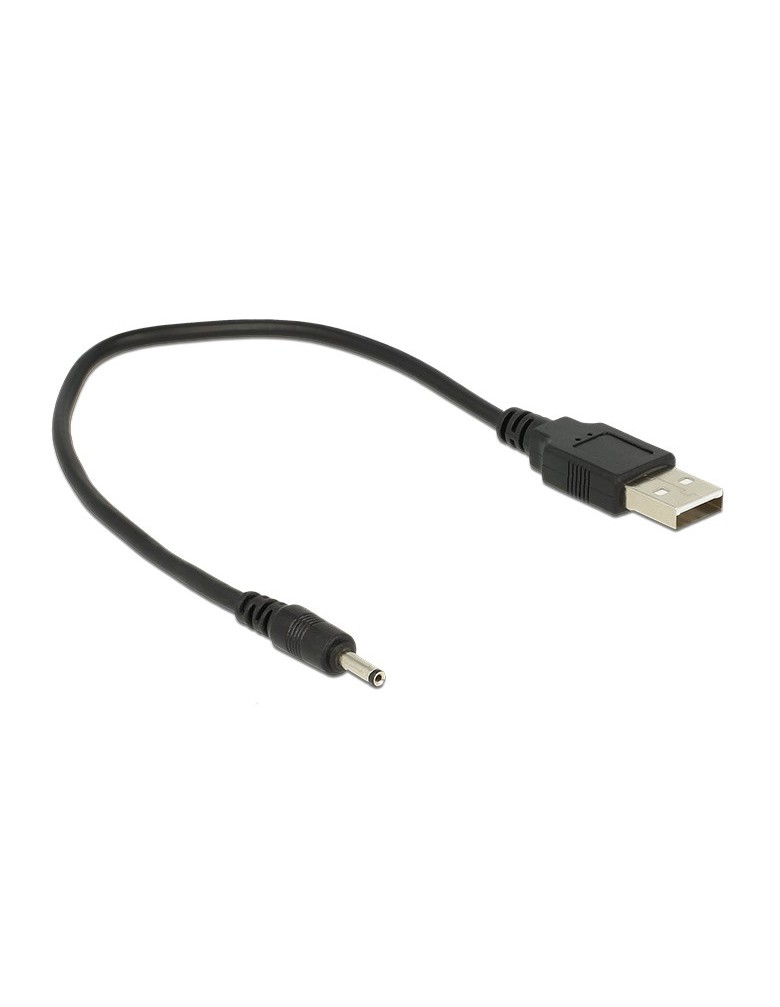 DELOCK καλώδιο USB σε DC 3.0 x 1.1mm 83793, 27cm, μαύρο