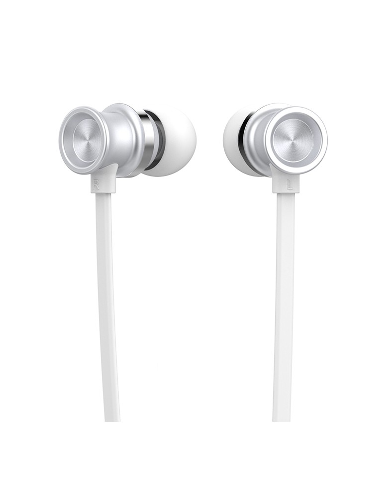 CELEBRAT earphones με μικρόφωνο D7, 3.5mm σύνδεση, Φ10mm, 1.2m, λευκό