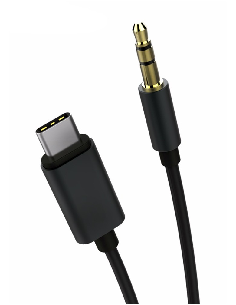 POWERTECH καλώδιο USB-C σε 3.5mm CAB-UC017, 1m, μαύρο