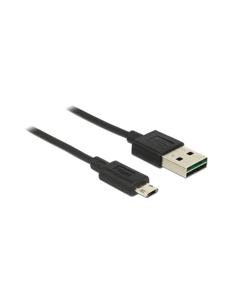 POWERTECH καλώδιο USB σε USB Micro CAB-U088, Dual Easy, 1m, μαύρο