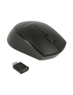 DELOCK ασύρματο ποντίκι 12526, Οπτικό, USB-C receiver,...