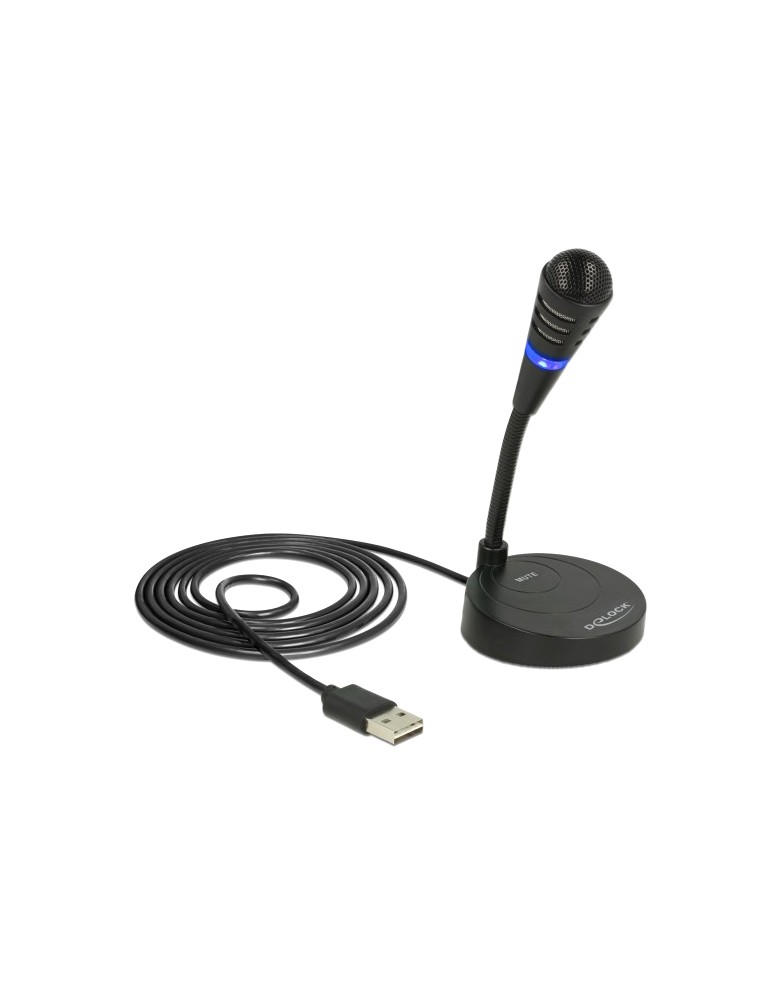 DELOCK USB μικρόφωνο 65868 με βάση και mute button