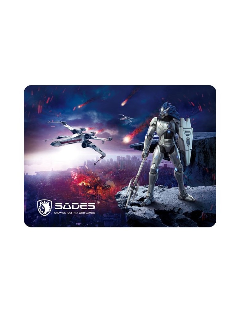 SADES Gaming Mouse Pad Lightning, Low Friction, Rubber base, 350 x 260mm