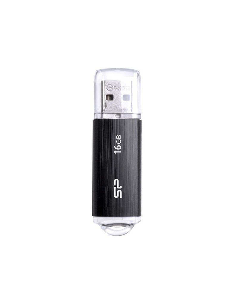 SILICON POWER USB Flash Drive Ultima U02, 16GB, USB 2.0, μαύρο