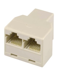 POWERTECH Αντάπτορας RJ45 (F) σε 2x RJ45 (F) CAB-N128, λευκό