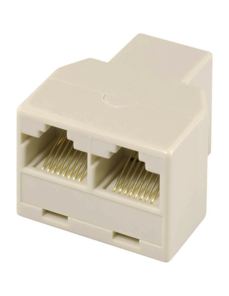 POWERTECH Αντάπτορας RJ45 (F) σε 2x RJ45 (F) CAB-N128, λευκό