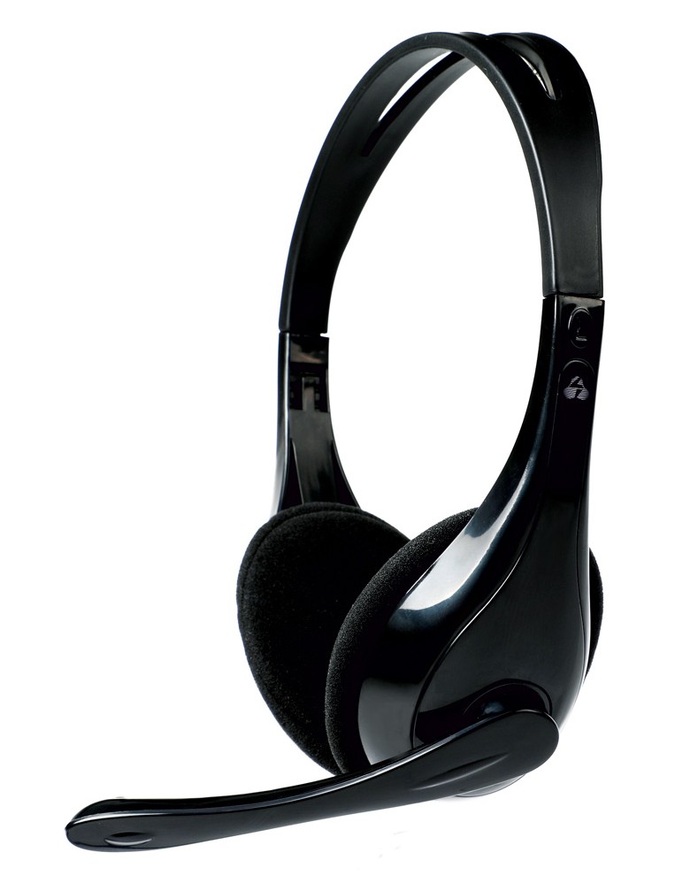 POWERTECH Headphones με μικρόφωνο PT-734 105dB, 40mm, 3.5mm, 1.8m, μαύρο