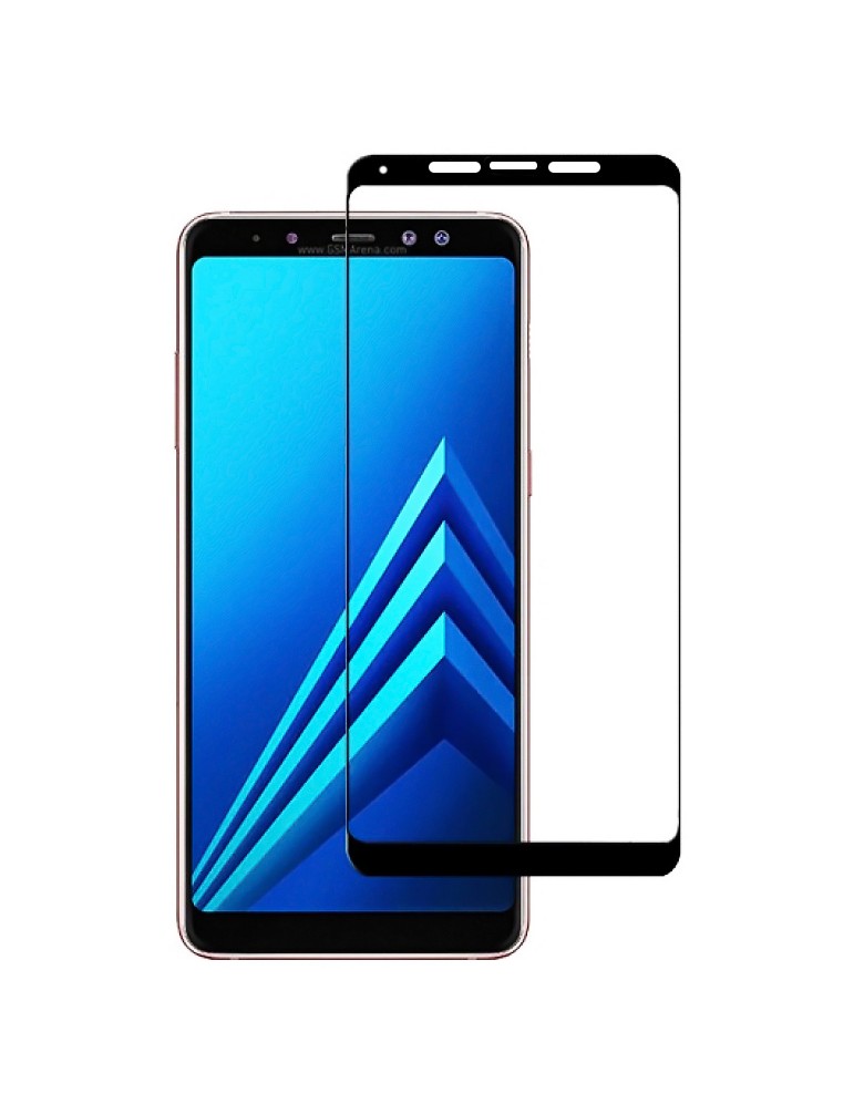 POWERTECH Tempered Glass 5D Full Glue για Samsung A8 Plus 2018, Black