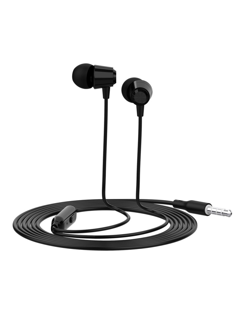 CELEBRAT earphones με μικρόφωνο G4, 3.5mm σύνδεση, Φ10mm, 1.2m, μαύρο