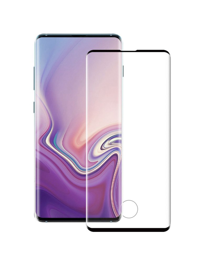 POWERTECH Tempered Glass 3D, half glue, curved, Samsung S10 Plus, μαύρο