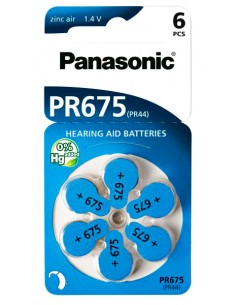 PANASONIC μπαταρίες ακουστικών βαρηκοΐας PR675, mercury...