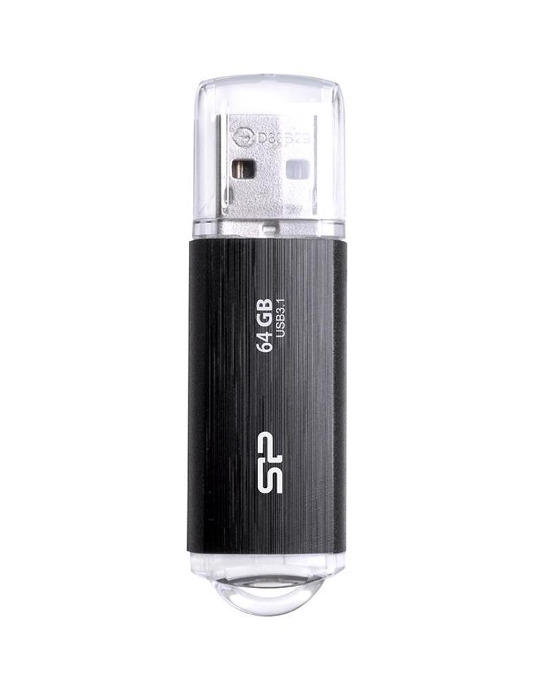 SILICON POWER USB Flash Drive Blaze B02, 64GB, USB 3.2, μαύρο