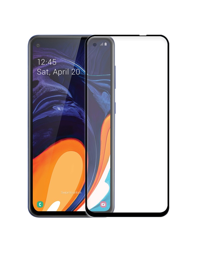 POWERTECH Tempered Glass 5D Full Glue, Samsung A60 2019, μαύρο