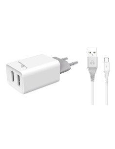 POWERTECH φορτιστής τοίχου PT-776 με καλώδιο USB-C, 2x...