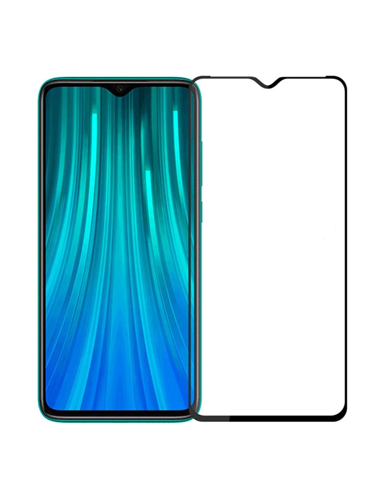 POWERTECH Tempered Glass 5D, Full Glue, Xiaomi Redmi Note 8, μαύρο