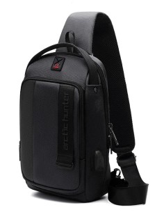 ARCTIC HUNTER Τσάντα Crossbody XB00100-BK, USB, μαύρο