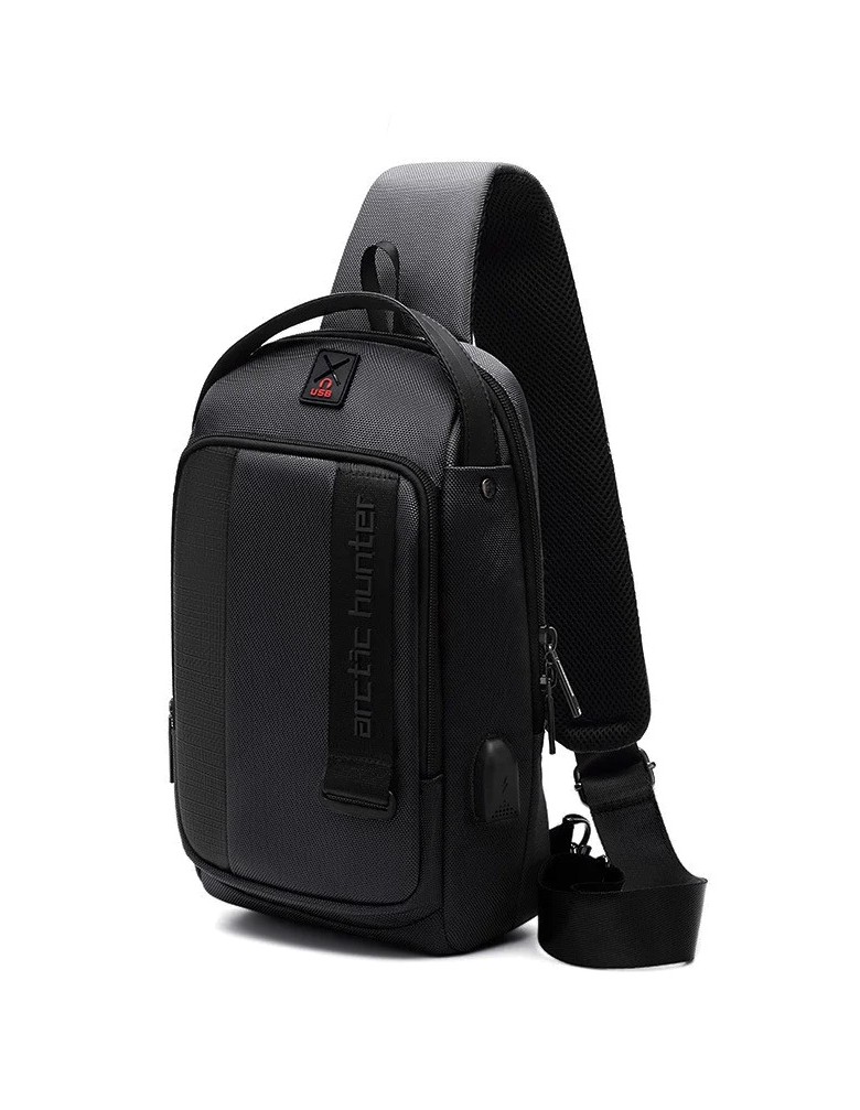 ARCTIC HUNTER Τσάντα Crossbody XB00100-BK, USB, μαύρο