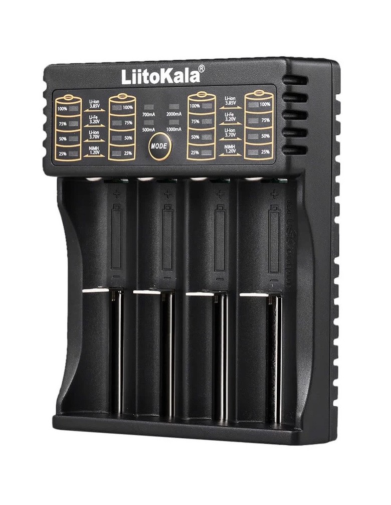 LIITOKALA φορτιστής LII-402 για μπαταρίες NiMH/CD, Li-Ion, IMR, 4 slots