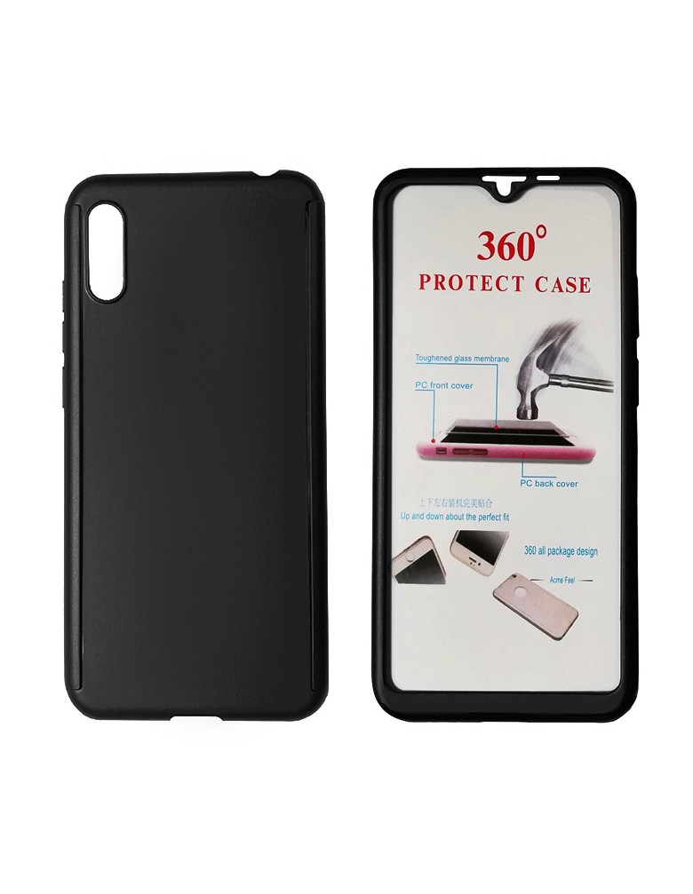 POWERTECH Θήκη Body 360° Tempered Glass, Huawei Y5 2019/Honor 8S, μαύρη