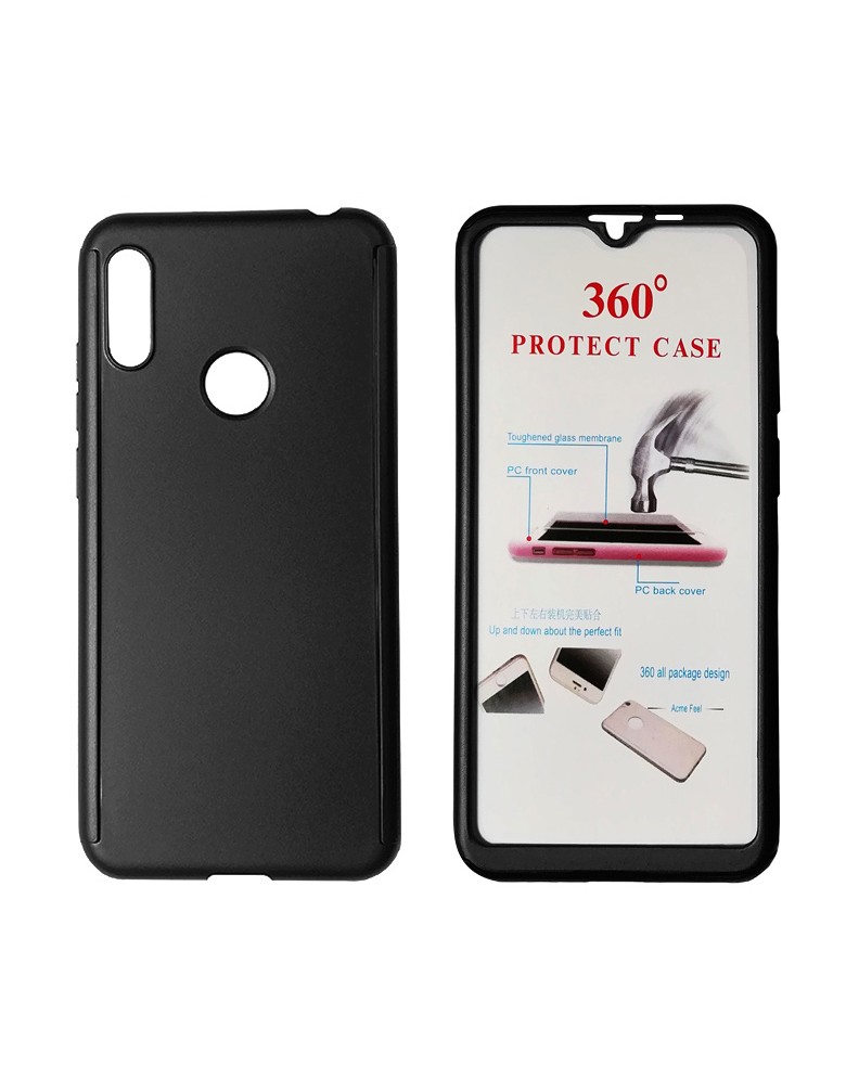 POWERTECH Θήκη Body 360° με Tempered Glass για Huawei Y6/Pro 2019, μαύρη