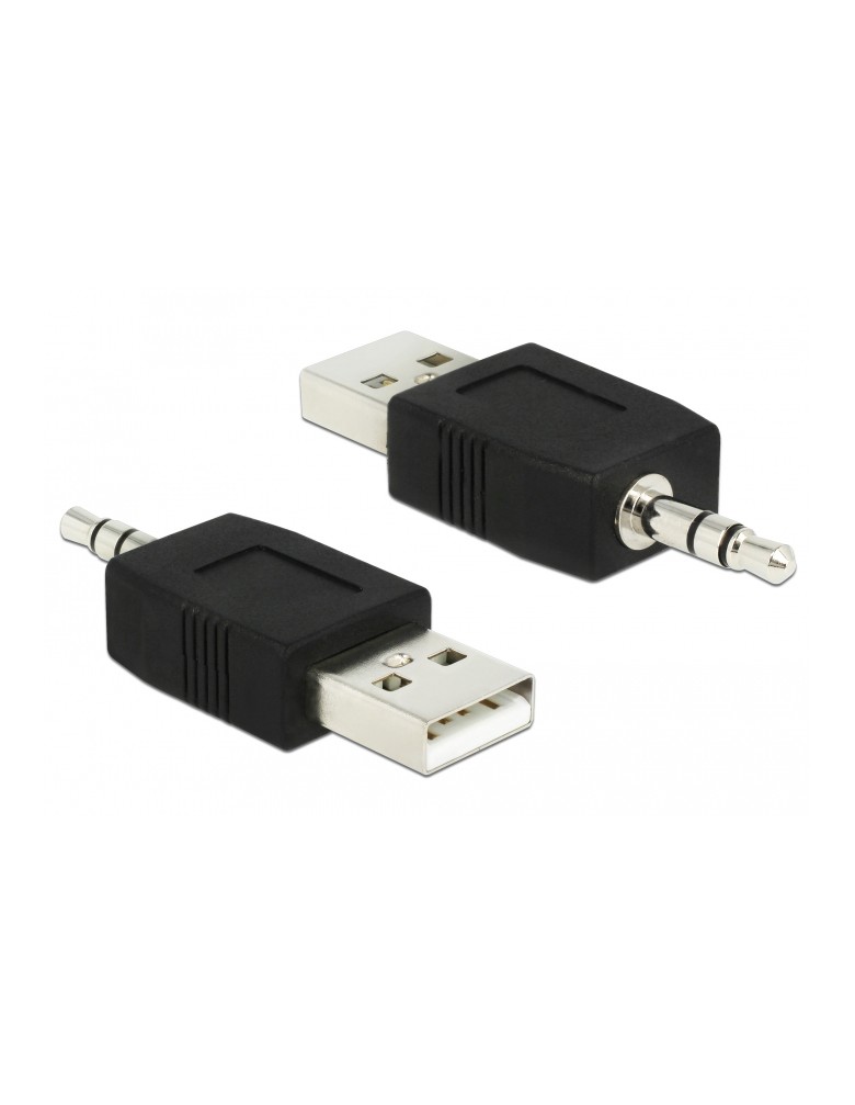 DELOCK Αντάπτορας USB 2.0 σε Stereo Jack 3.5mm 66069, μαύρο