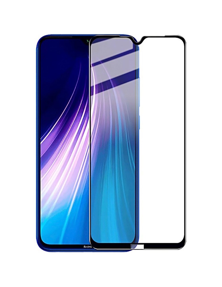 POWERTECH Tempered Glass 5D, Full Glue, Xiaomi Redmi Note 8T, μαύρο