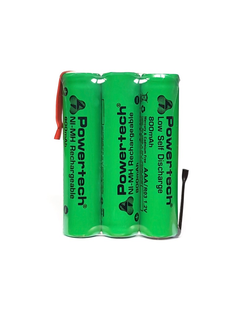 POWERTECH επαναφορτιζόμενη μπαταρία PT-790 800mAh, AAΑ HR03, 3τμχ