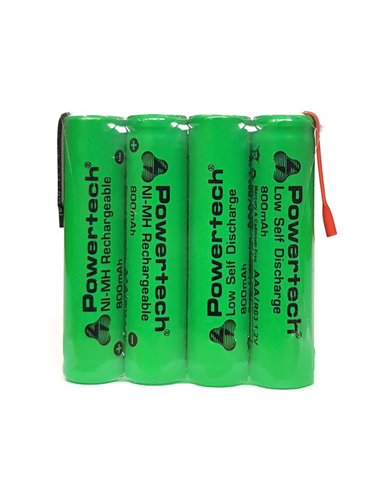 POWERTECH επαναφορτιζόμενη μπαταρία PT-791 800mAh, AAΑ HR03, 4τμχ