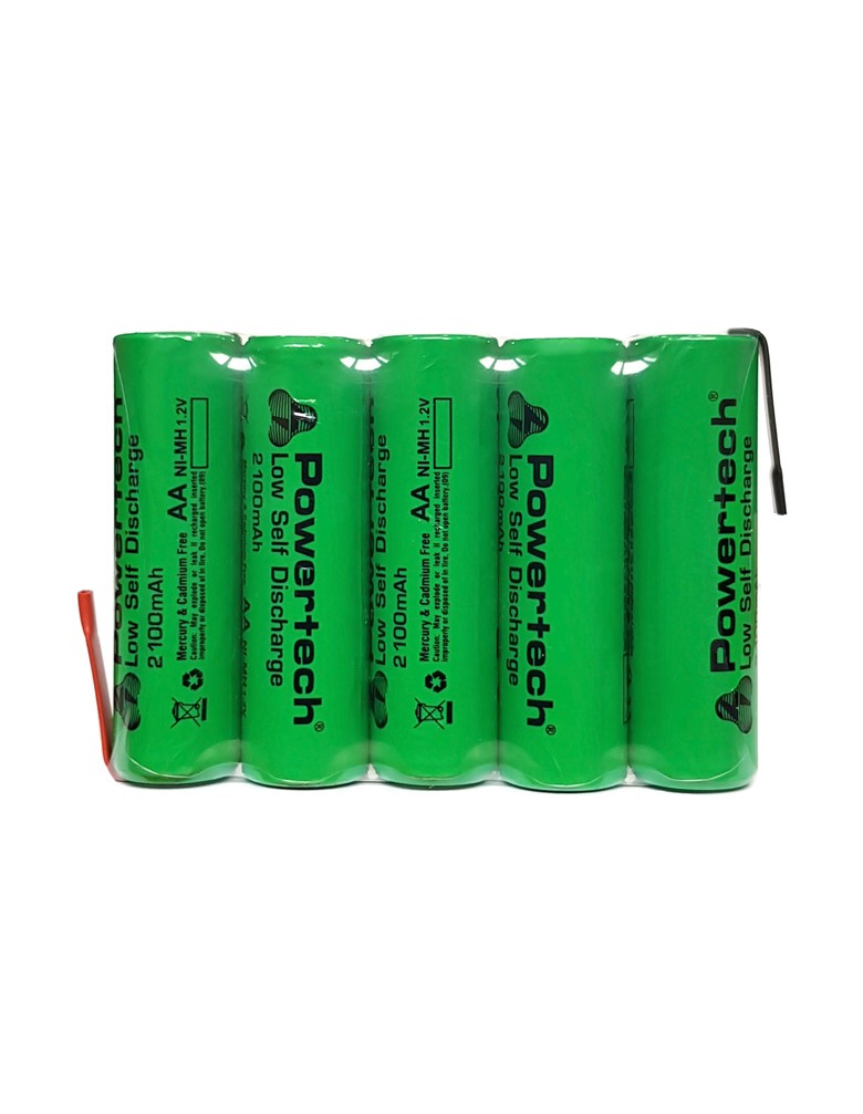 POWERTECH επαναφορτιζόμενη μπαταρία PT-795 2100mAh, AΑ HR6, 5τμχ