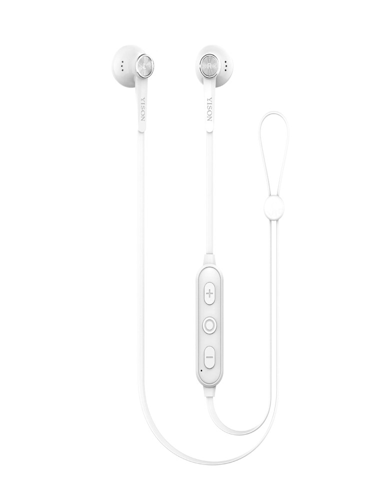 YISON bluetooth earphones E13-WH με μαγνήτη, 10mm, BT 5.0, λευκά