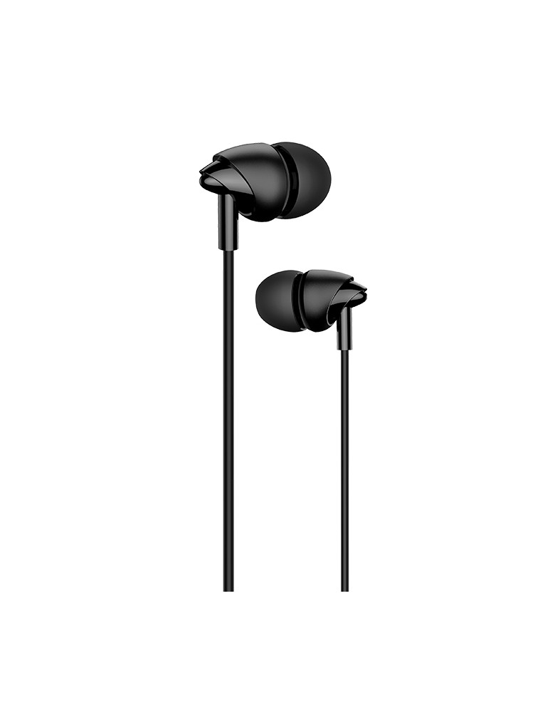 USAMS earphones με μικρόφωνο EP-39, 3.5mm σύνδεση, Φ10mm, 1.2m, μαύρα