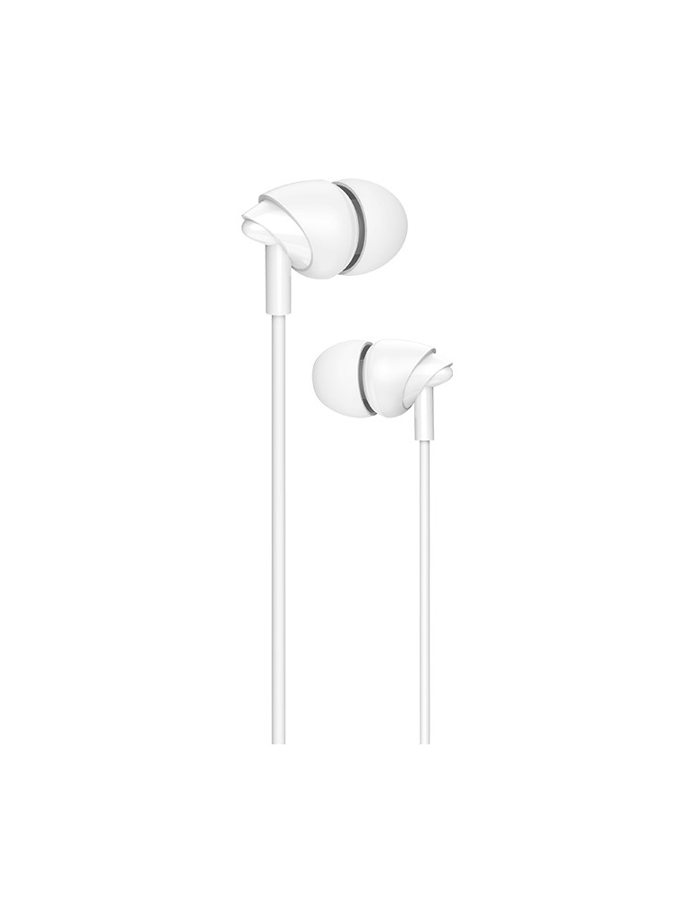 USAMS earphones με μικρόφωνο EP-39, 3.5mm σύνδεση, Φ10mm, 1.2m, λευκά