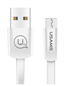 USAMS καλώδιο USB σε Micro USB US-SJ201, 10W, 1.2m, λευκό