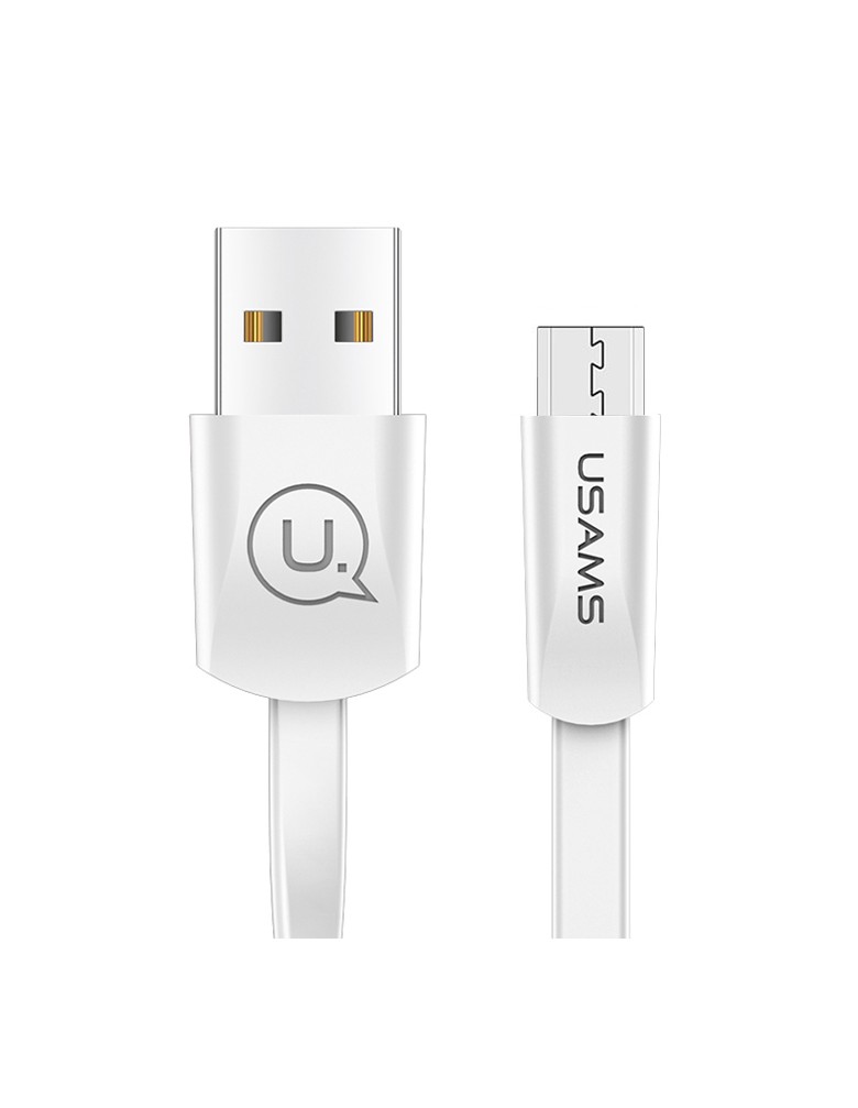 USAMS καλώδιο USB σε Micro USB US-SJ201, 10W, 1.2m, λευκό