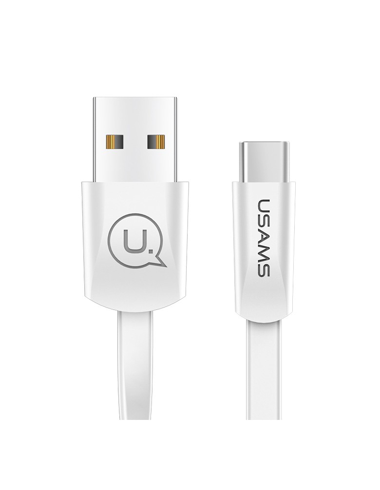 USAMS Καλώδιο USB σε USB-C US-SJ200, 10W, 1.2m, λευκό