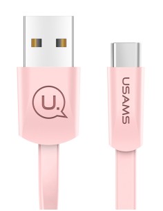 USAMS Καλώδιο USB σε USB-C US-SJ200, 10W, 1.2m, ροζ