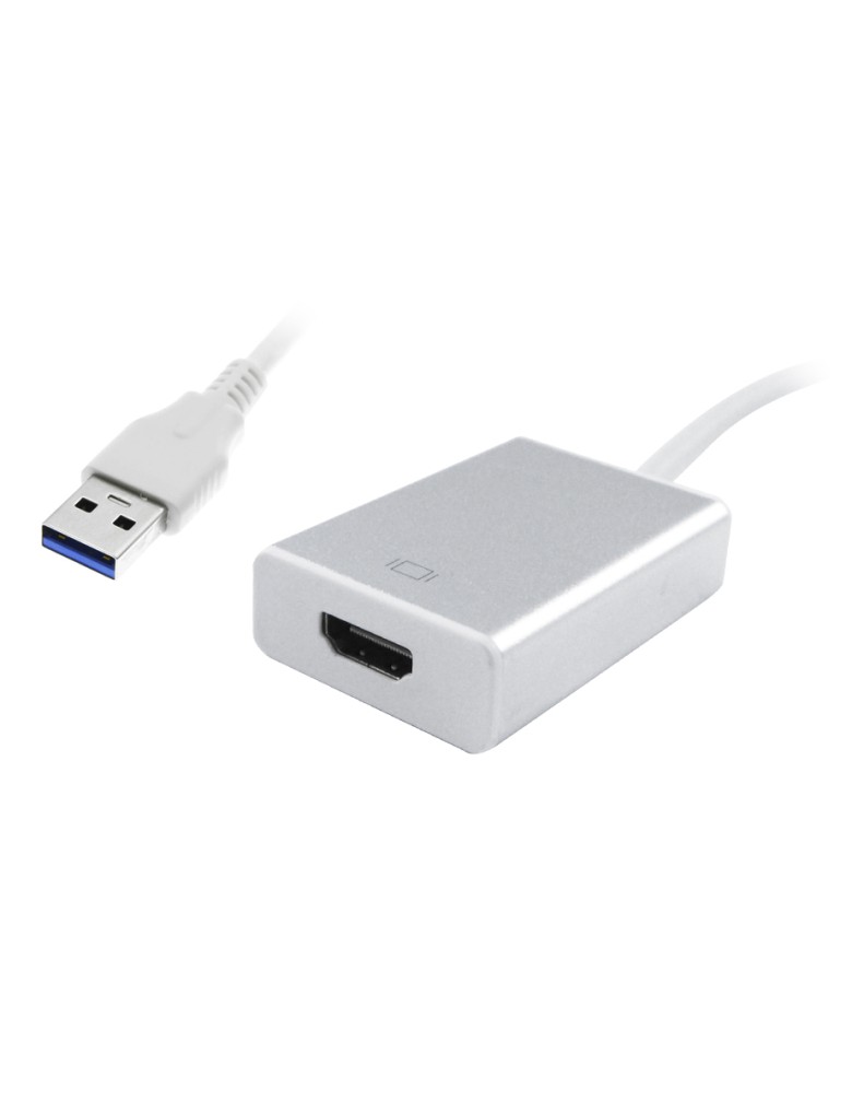 POWERTECH αντάπτορας USB 3.0 σε HDMI PTH-022 με Audio, ασημί